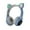 Blue, variant on Kiplyki Bluetooth 5.0 Wireless Cat Rabbit-Shape Ear Headset LED W/Mic Headphone For Kids Girls