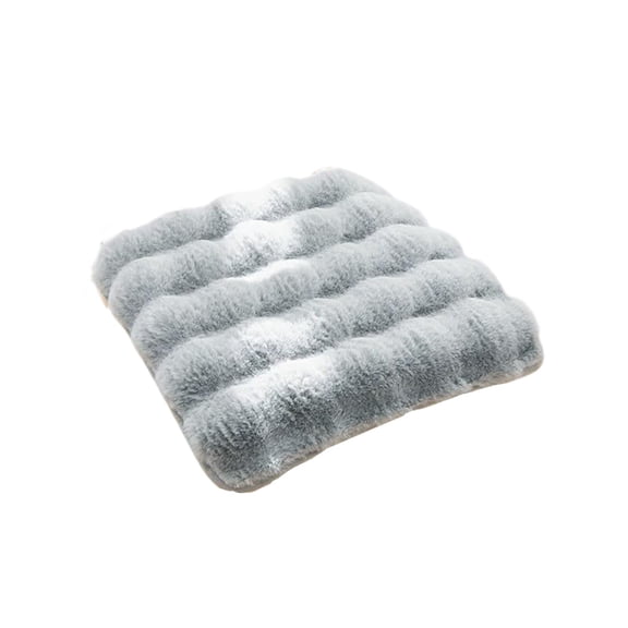 Faux Rabbit Fleece Seat Cushion for Office & Home - Insulated Plush Pad with Breathable Support, Versatile Comfortable Chair Pad for Winter & All Seasons