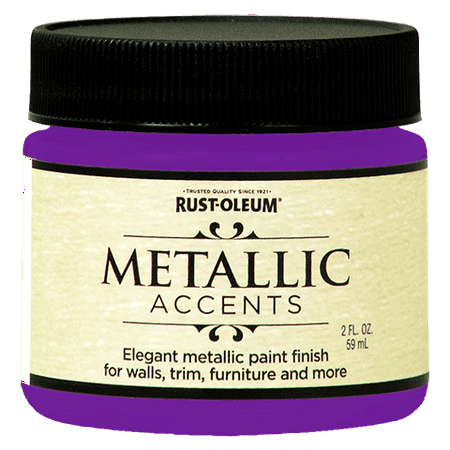 Rust-Oleum 248903 Metallic Accents Paint, 2 oz, Amethyst