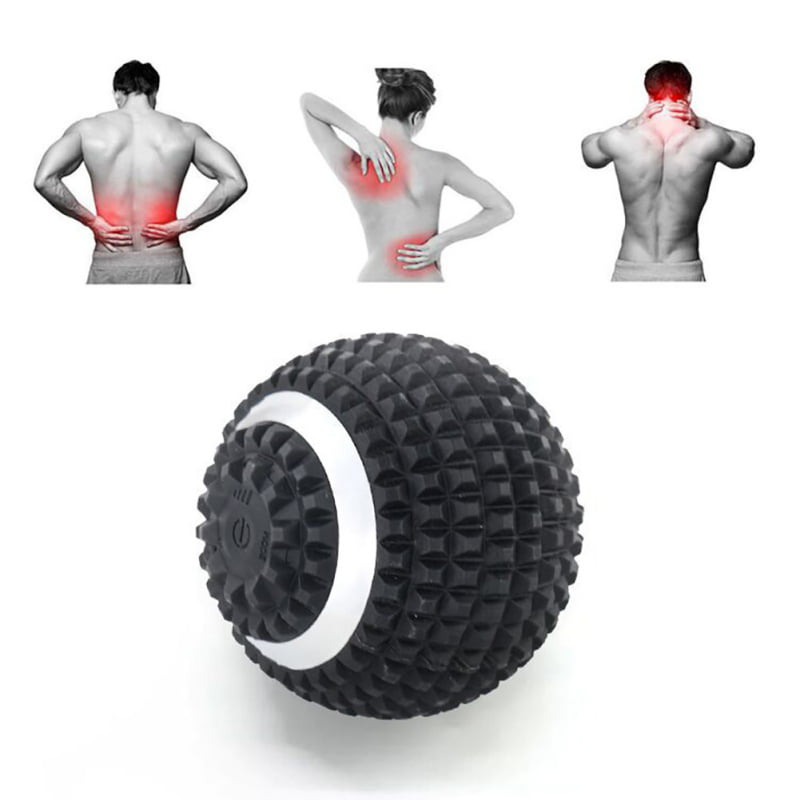 4 Speed Electric Rechargeable Vibrating Foam Roller Yoga Body Muscle Massage New 