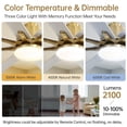 thumbnail image 6 of Sofucor 66 Inch Smart Ceiling Fan with Light, 8-Blade Large Ceiling Fan, Gold & White, 6-Speed, Reversible, LED Light, App & Remote Control, Modern Ceiling Fan for Living Room, Bedroom, Office, 6 of 10