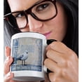 thumbnail image 2 of 3drose, Sea Gull Mixed Media Art with Text Summertime and the Living Is Easy, 11oz Two-tone Black Mug, 2 of 6