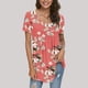 thumbnail image 1 of Fiudx Camisas para Mujer Blusa Holgada de Manga Corta con Cuello Redondo Informal Estampada a La Moda para Mujer, 1 of 6