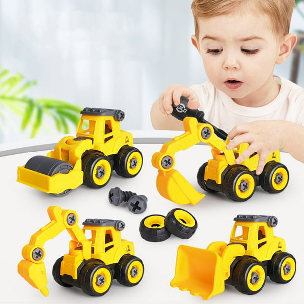 Juguetes de camiones de ingeniería Jadeshay Juego de Juguetes de construcción 4 en 1