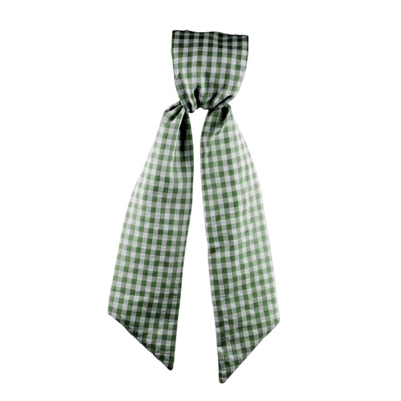 Green White Gingham Wreath Sash for Front Door Wreath, 5.12" Wide x 54.33" St Patrick Spring Easter Farmhouse Holiday Door Decorations Wedding