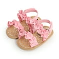 thumbnail image 1 of goowrom Baby Girls Sandals Anti-Slip Soft Sole Ruffle Flat Shoes, 1 of 9