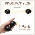 thumbnail image 2 of Uxcell Shaker de Ritmo Africano Kashaka Bola Shaker Kashaka Instrumentos de Percusión de Mano con Cuerda Amarilla, Ideal para Bodas Negro, 2 of 7