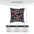 thumbnail image 4 of Xecao Snake And Flower Print Soft Velvet Decorative Throw Pillow Covers, Square Cushion Cases for Bed, Sofa, Living Room, Car, and Indoor Outdoor Use-18"x18", 4 of 8