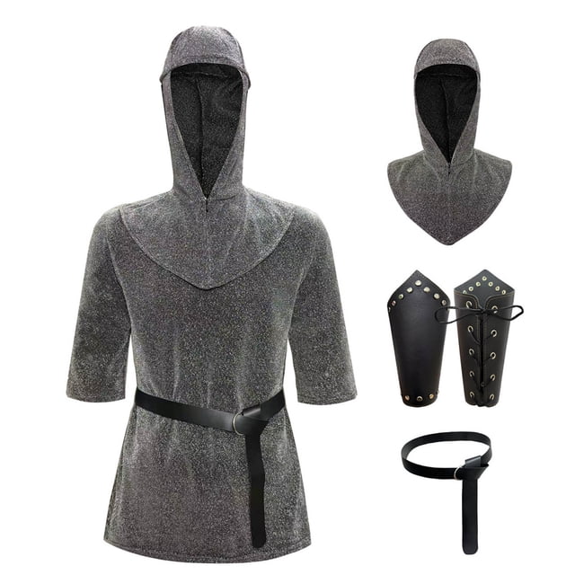Camisas con mangas de codo lisas para hombre, pantalones cortos, jersey de cuello redondo, conjuntos de ropa de cosplay suaves y cómodos, blusa de poliéster para hombre