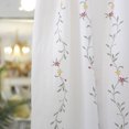 thumbnail image 2 of Cortinas transparentes blancas florales Estampado de flores Bordado de vid Cortina de dormitorio Cortinas de bolsillo para sala de estar, 55.1 x 39.4 pulgadas de largo, 2 of 5