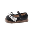 thumbnail image 6 of Viluyesy Girls Leather Dress Shoes - British Style Soft Sole Slip-On Princess Flats With Lace Bow Toddler School Party Wedding Black Size 10, 6 of 10
