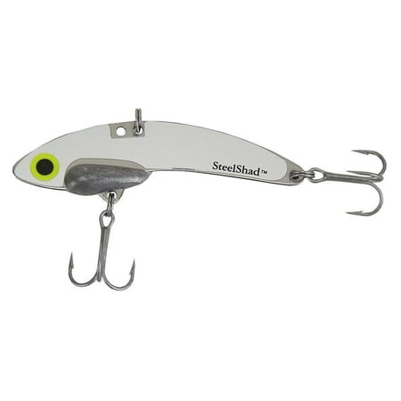 SteelShad XL - 3/4 oz - Silver - Long Casting Lipless Crankbait, Perfect for Bass, Walleye, Lake Trout, Salmon, Striper Fishing - Fresh & Salt Water (Best Bass Lures For Lakes)