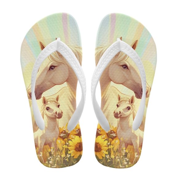 Chririnla Kids Boys Horse Flip Flops Sandals Non Slip Sport Water Summer Shoes US 10 Anti Slip Beach Thong Sandals