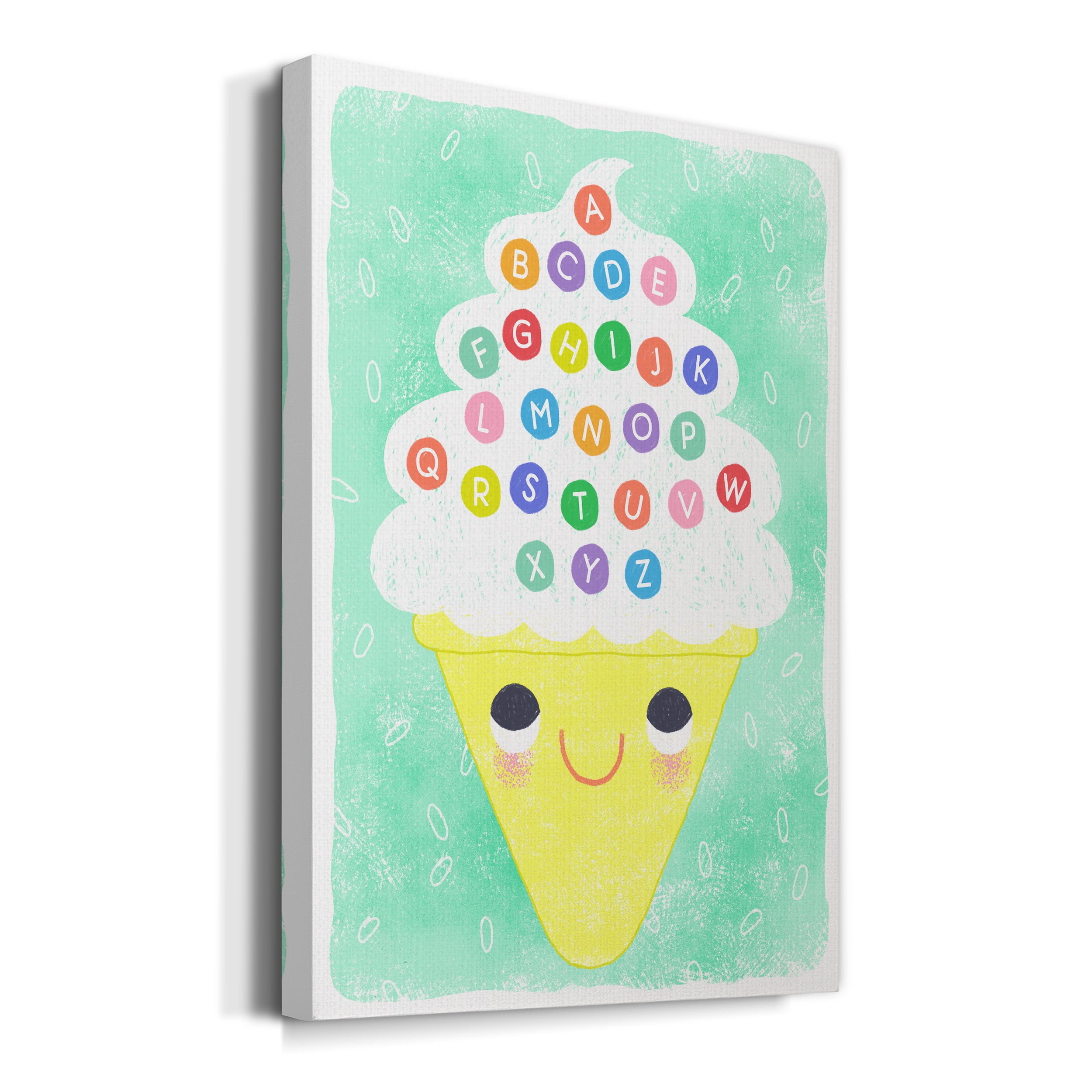 Ice Cream Alphabet Premium Gallery Wrapped Canvas - Ready to Hang - 40 x 60