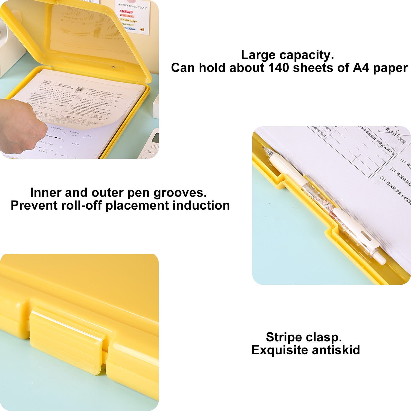 JilgTeok 5 Packs Clip Boards with Storage High Capacity Storage Clipboard Nursing Clipboard Folder with Pen Holder Heavy Duty Plastic Clipboard for School & Office