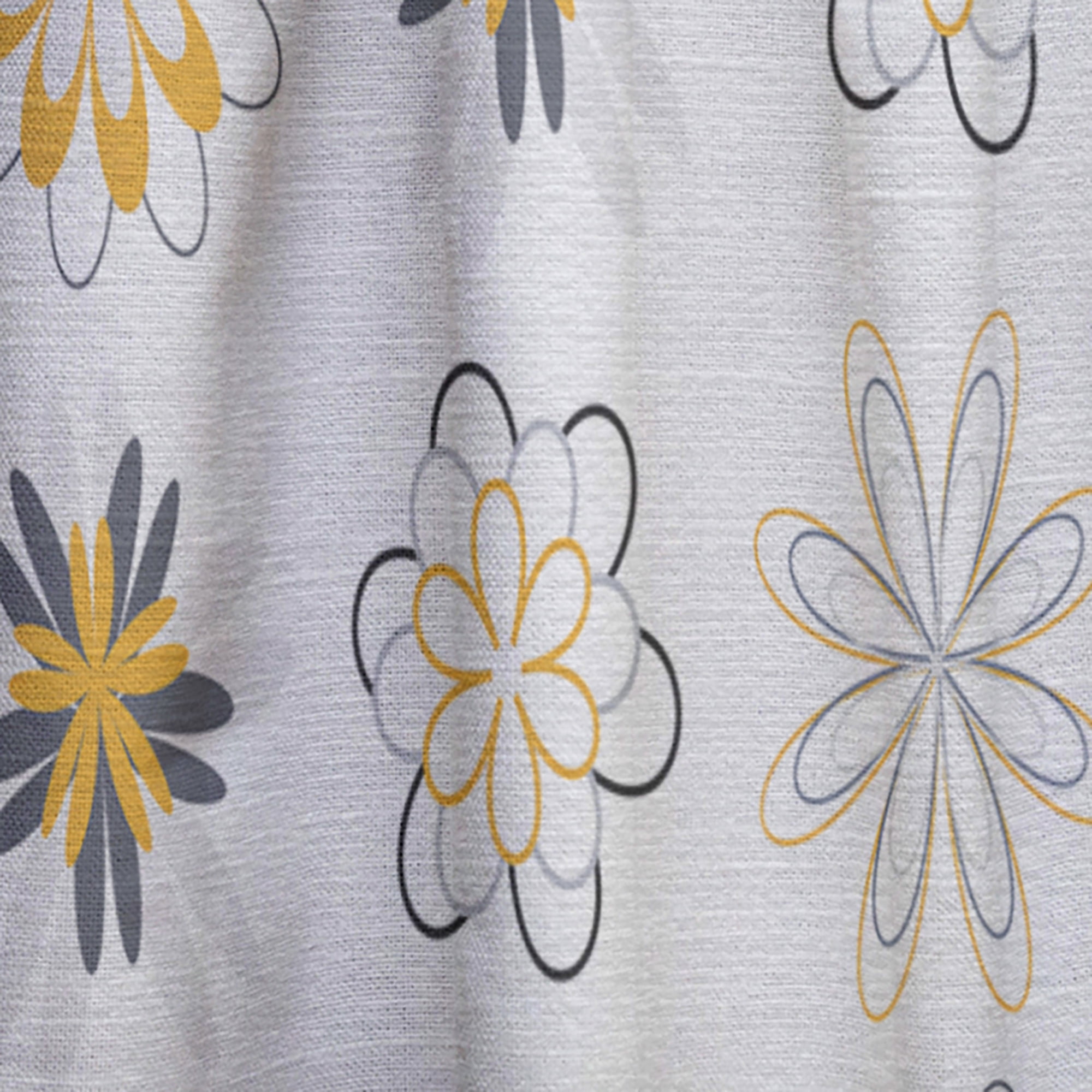 Designart 'Floral Retro Pattern VIII' Mid-Century Modern Curtain Panel
