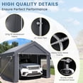 thumbnail image 3 of Carport for Tractor, Truck, Boat, Outer Gray and Inner White, 3 of 9