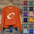 thumbnail image 5 of Game Day Sweatshirts Women Loose Fleece Sweatshirt Football Rugby T-Shirts Casual Game Day Fan Pullover Top, 5 of 5