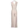 thumbnail image 6 of Odeerbi Jumpsuit for Womens Trendy Summer Solid 2025 Casual Sleeveless Backless Suspender Jumpsuit White, 6 of 9