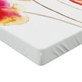 thumbnail image 2 of Ambesonne Flower Fitted Sheet, Watercolor Blooming Poppies, Full Size, Red White, 2 of 3
