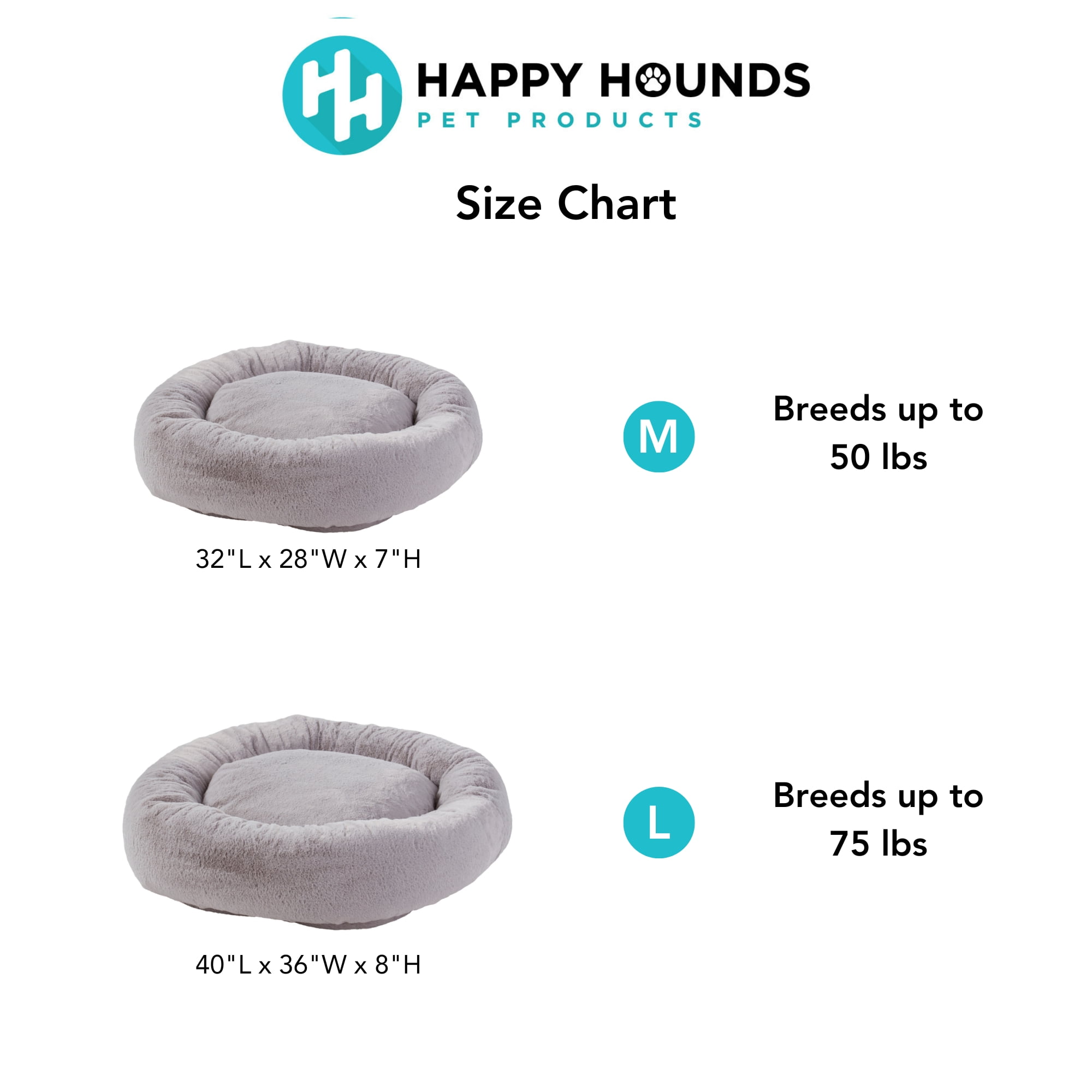Ryder Faux Fur Cuddler Donut Bed, Medium, Whisker Gray