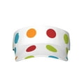 thumbnail image 2 of ZICANCN Sun Visors Hat for Women and Men, Colorful Polka Dots Beach Hats, Sports Hat for Golf Tennis Running, 2 of 7