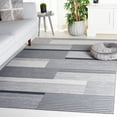 thumbnail image 2 of SAFAVIEH Odyssey Dzvonko Modern Area Rug, Grey/Black Ivory, 5'3" x 7'6", 2 of 8