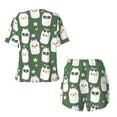 thumbnail image 5 of Picia Alpaca Faces Pajamas Sets for Women Soft Short-Sleeved Pjs with Lounge Shorts Two Piece Sleepwear-XX-Large, 5 of 9