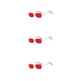 thumbnail image 3 of Maytalsory 1/2/3/5 Clear Field Of View With And Stylish Punk Style Rectangle Gold  red film 3PCS, 3 of 6