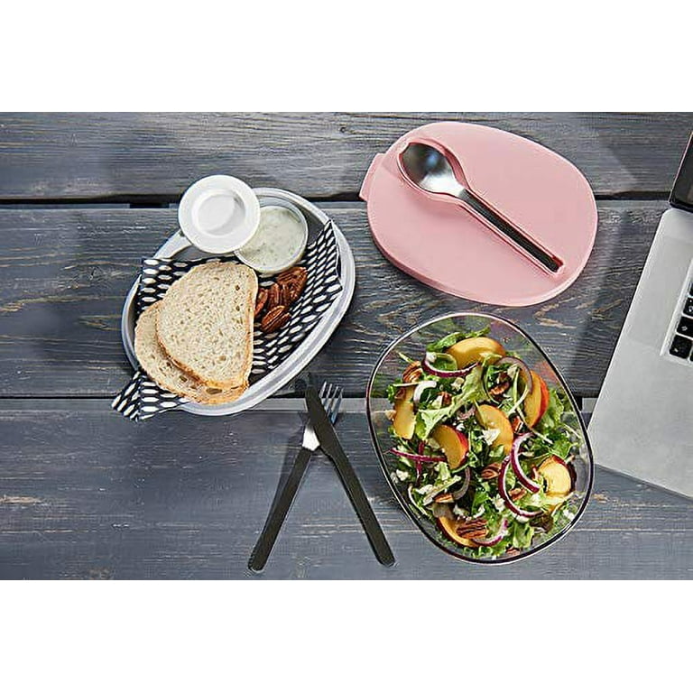 Rosti Mepal Ellipse Duo Reusable Meal Prep Salad Box, Nordic Pink, 2  Einheiten