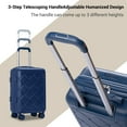 thumbnail image 4 of Luggage Sets Hardside 5 Piece Lightweight Hardshell Suitcase with Double Spinner Wheels and 3PCS Packing Cubes,(18"&26")Dark Blue, 4 of 9