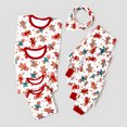 thumbnail image 3 of Conjuntos de pijamas a juego para toda la familia con estampado de hombrecito de jengibre y dibujos navideños (resistentes al fuego), 3 of 5