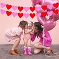 thumbnail image 5 of NOGIS Valentines Day Decorations, 6 Strips Valentines Day Garland, Felt Heart Garland Banner, Party Valentine Decorations - Hanging Hearts Decorations for Valentine Decor (Two Color), 5 of 7