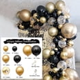 thumbnail image 5 of 121pcs Gold Black Balloons Arch Garland Kit Gold Sequins Balloons For Wedding Graduation Birthday C, 5 of 5