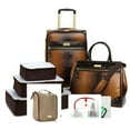 thumbnail image 1 of Embossed Ombre 5-Piece Luggage Set ~ Goldenrod/Brown, 1 of 6