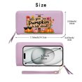 thumbnail image 2 of GEEAD Credit Card Holder for Women Large Capacity Handbag for Women Playful Halloween decor Colorful autumn leaves Pumpkin sign Suitable for Women and Men Travel Accessory, 2 of 10