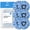 Blue & White 6-Pack, variant on Spin Mop Head Replacements Compatible with O-Cedar RinseClean, Mop Head Refills for 2-Tank System, Washable & Reusable, Deep Cleaning, Easy to Repalce, 1 CT (Pack of 3)