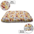 thumbnail image 3 of Rowan Pet Bed, Ripe Rowan Bunch of Berries with Falling Dried Leaves Fall Nature Theme, Resistant Pad for Dogs and Cats Cushion with Removable Cover, 24" x 39", Pale Blue Yellow Red, by Ambesonne, 3 of 4