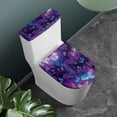 thumbnail image 2 of HELLHERO Galaxy Butterfly Print Bathroom Toilet Lid Cover Set Machine Washable for Hotel Stretch Fit Toilet Seat Lid Cover, 2 of 8