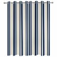 thumbnail image 2 of Outdoor Curtains for Patio Waterproof, Navy Blue Khaki Striped Windproof Pravicy Outside Porch Blackout Curtain, Modern Minimalist Ombre Lines Sun Blocking Curtains for Cabana 2 Panels 54"x84", 2 of 9