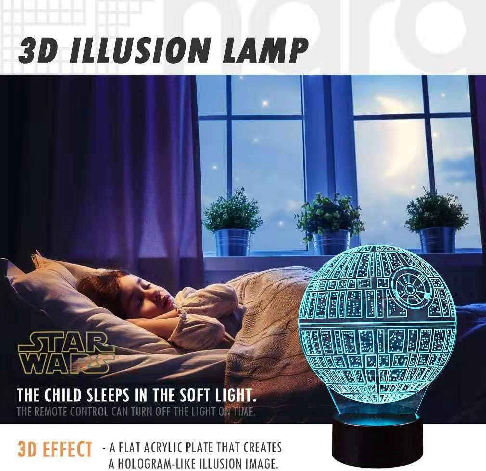 3D Optical Illusion Night Light, Visual Creative LED Desk Lamp Touch Control and Remote Control 16 Colors Dimmable Change USB Powered for Home Decorations or Holiday Gifts Birthday Gifts