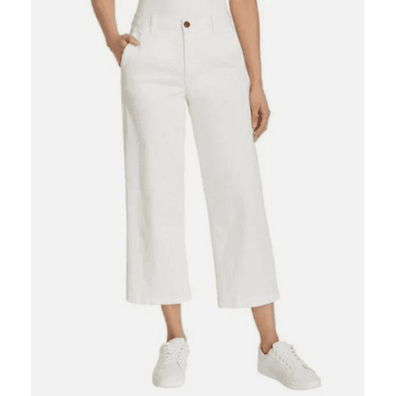 Ella Moss Women's Wide Leg Crop Pant Cream 12