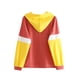thumbnail image 5 of Sudadera con capucha de algodón estampada con capucha, manga larga, deportes, mujer, ropa superior, M, amarillo y rojo Scienceny AP000850-02, 5 of 7
