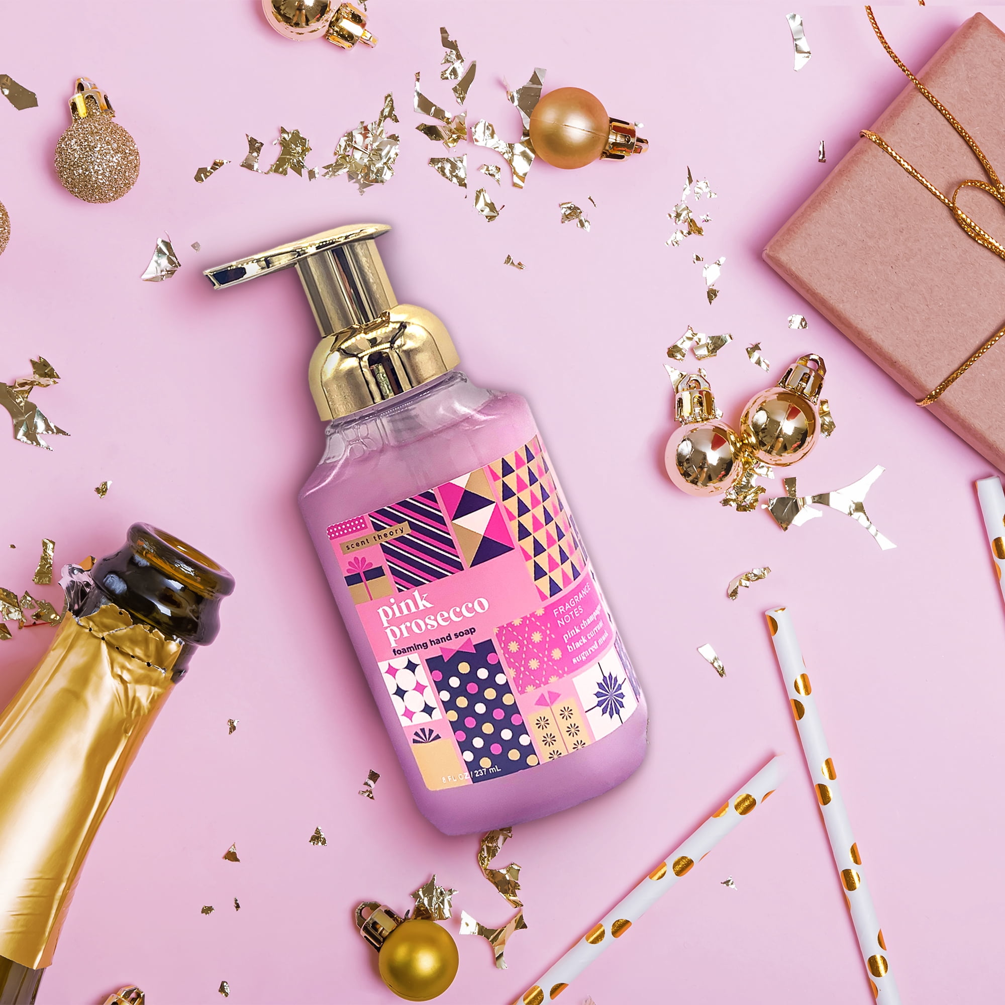 Scent Theory Holiday Foaming Hand Soap, Pink Prosecco, 8 fl oz