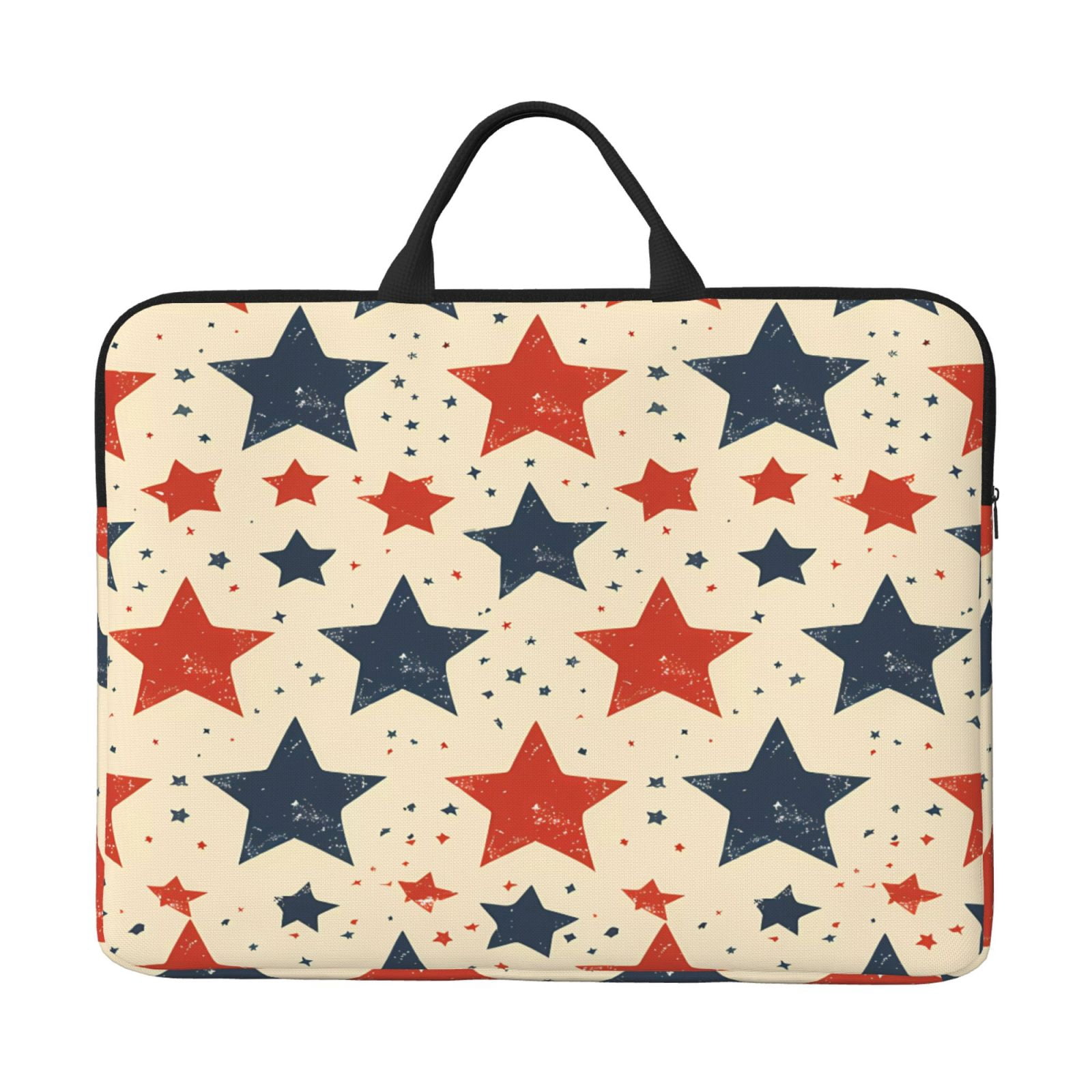 Laptop Sleeve Bag For Women Men 14inch Waterproof Durable Protective Computer Carrying Cover Handle Laptop Case Bag Independence Day Theme Elements Star (8)