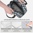 thumbnail image 3 of Naloa Popcorn With Glasses Print Lunch Bag for Women & Men Insulated Lunch Box or Cooler Lunch Tote Bags for Work, Travel, Outdoor, 3 of 5