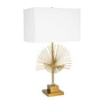 thumbnail image 3 of Sagebrook Home Glam Metal Rays Table Lamp, Gold Finish, Linen Shade - 17" x 10" x 30.5", 3 of 9