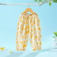 thumbnail image 2 of AUNVITO Toddler Boys Girls Summer Fashion Print Breathable Outdoor Mosquito-Repellent Lightweight Pants, 2 of 3