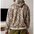 thumbnail image 1 of Sudadera con capucha deportiva de gran tamaño con estampado de hojas de arce y bolsillos para mujer nueva de otoño, 1 of 5