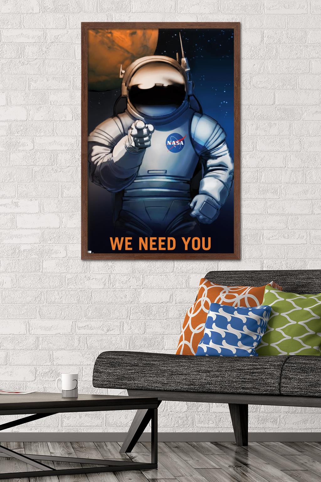NASA - We Need You Wall Poster, 22.375" x 34" Framed